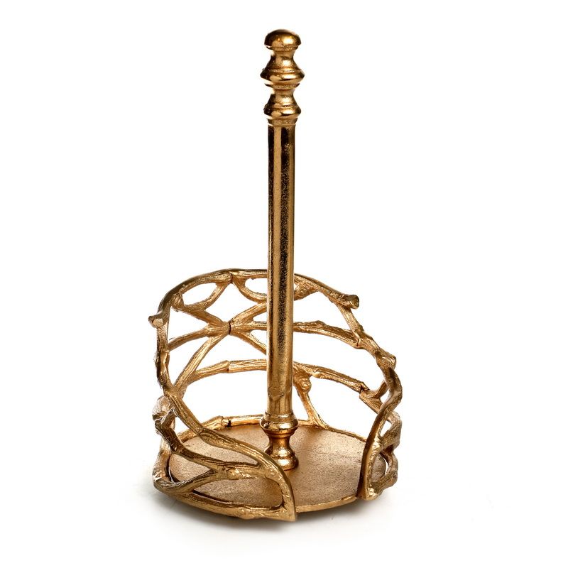 מעמד למגבת נייר   מתכת זהב קוטר 18 גובה 33 ס"מ