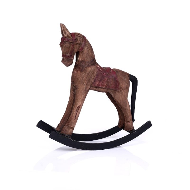 סוס עץ  בסיס ברזל h32