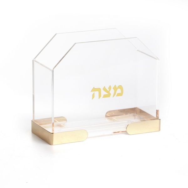 מעמד למצה אקרילי מסגרת זהב  20/9 גובה 16 ס"מ