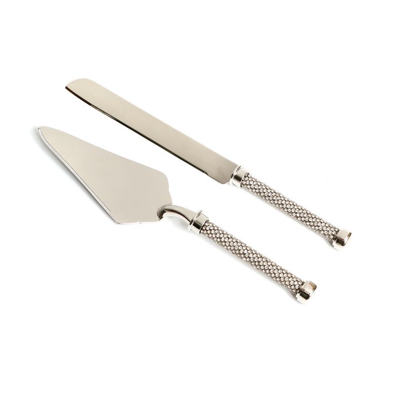 סט הגשה לעוגה כסף