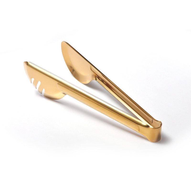 מלקחיים לעוגה נירוסטה מקושת ציפוי זהב