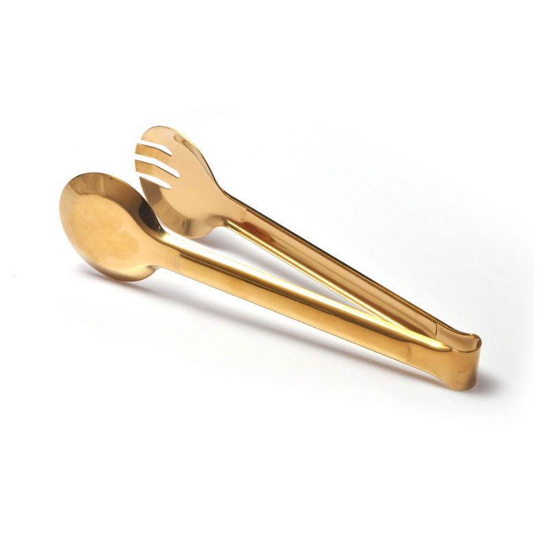 מלקחיים לעוגה נירוסטה עגול ציפוי זהב