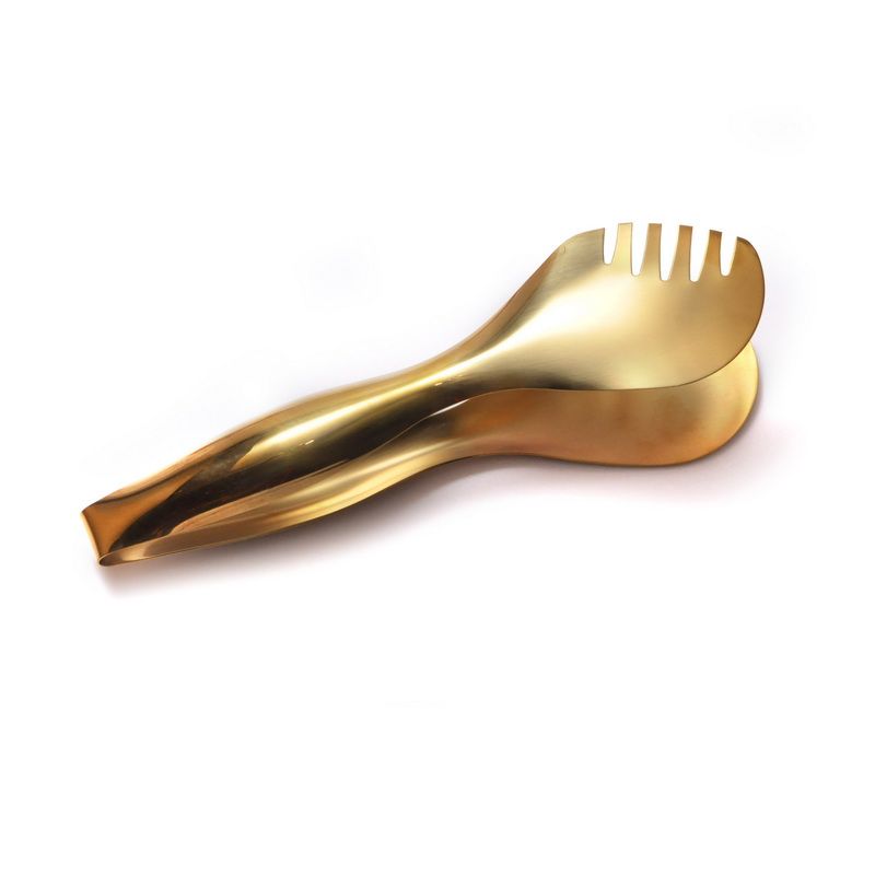 מלקחיים לעוגה נירוסטה ידית מעודנת ציפוי זהב