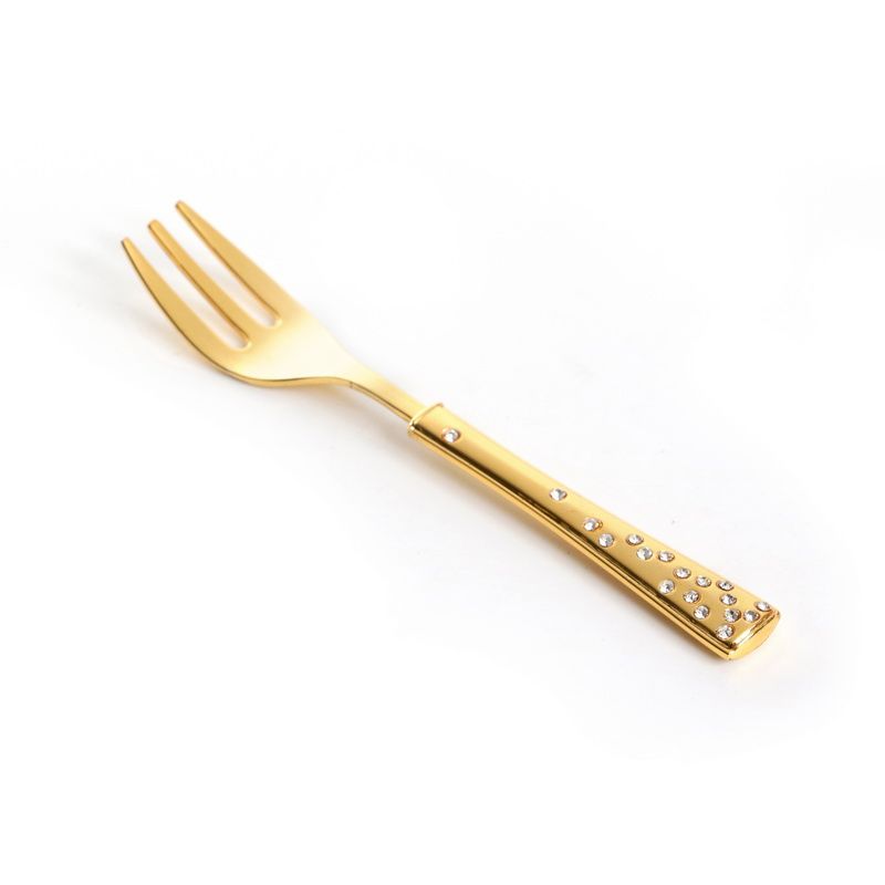 סט 6 מזלגיות זהב/ יהלומים