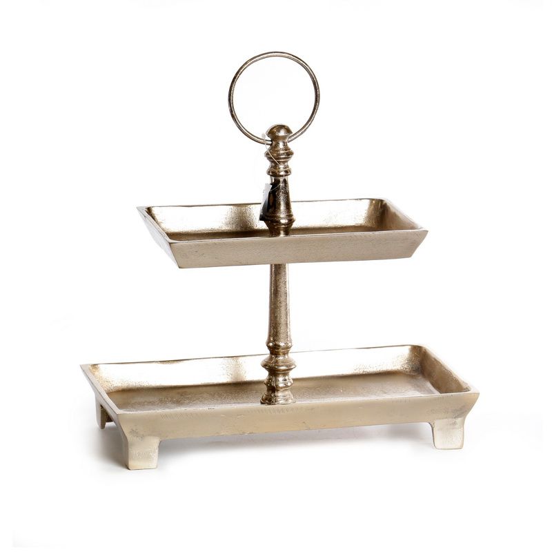 מעמד קומותיים מלבני זהב גובה 33 ס"מ 23/33 ס"מ