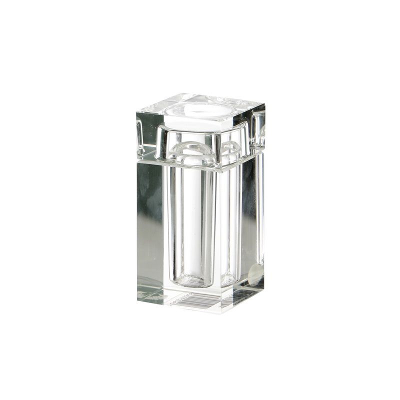 מעמד לקיסמים קריסטל מרובע שקוף גובה 8 ס"מ