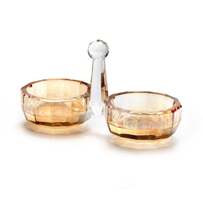 זוג מילחיות פתוחות קריסטל ענבר