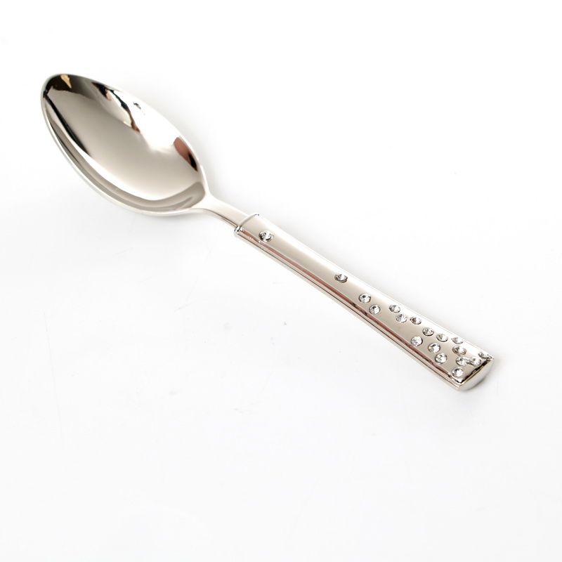 סט 6 כפיות כסף/ יהלומים