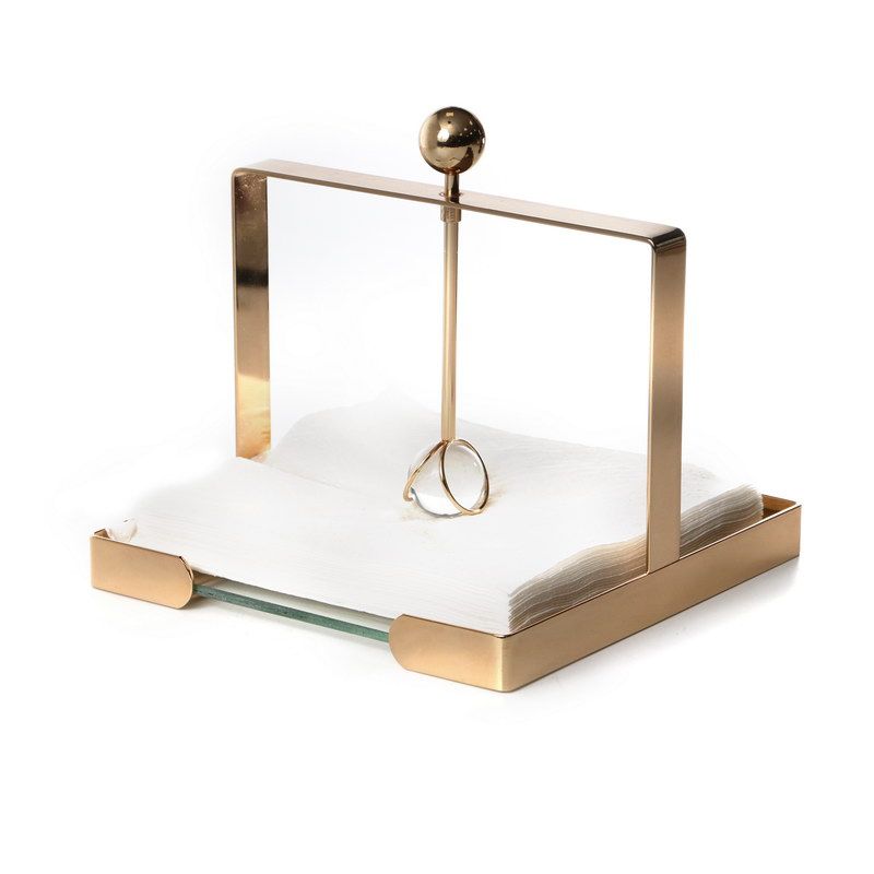 מפיון שקוף זהב ידית נשיאה כדורי קריסטל 19/19 גובה 16 ס"מ