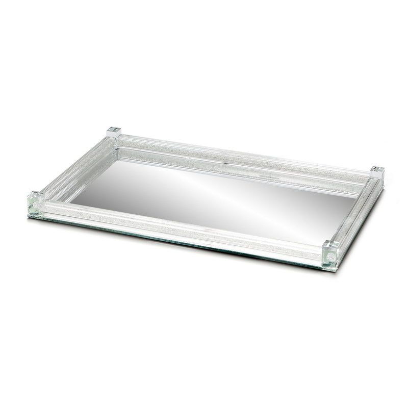 מגש מראה עיטור יהלומים 42/25 ס"מ