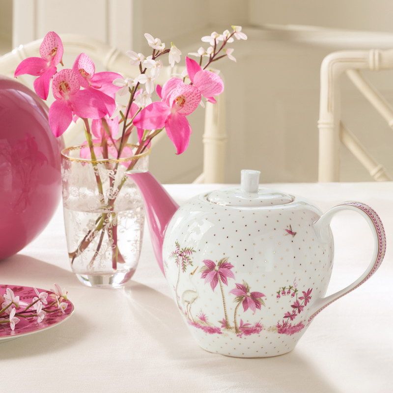 Jolie Dots קנקן תה 1.6 ליטר ורוד-זהב