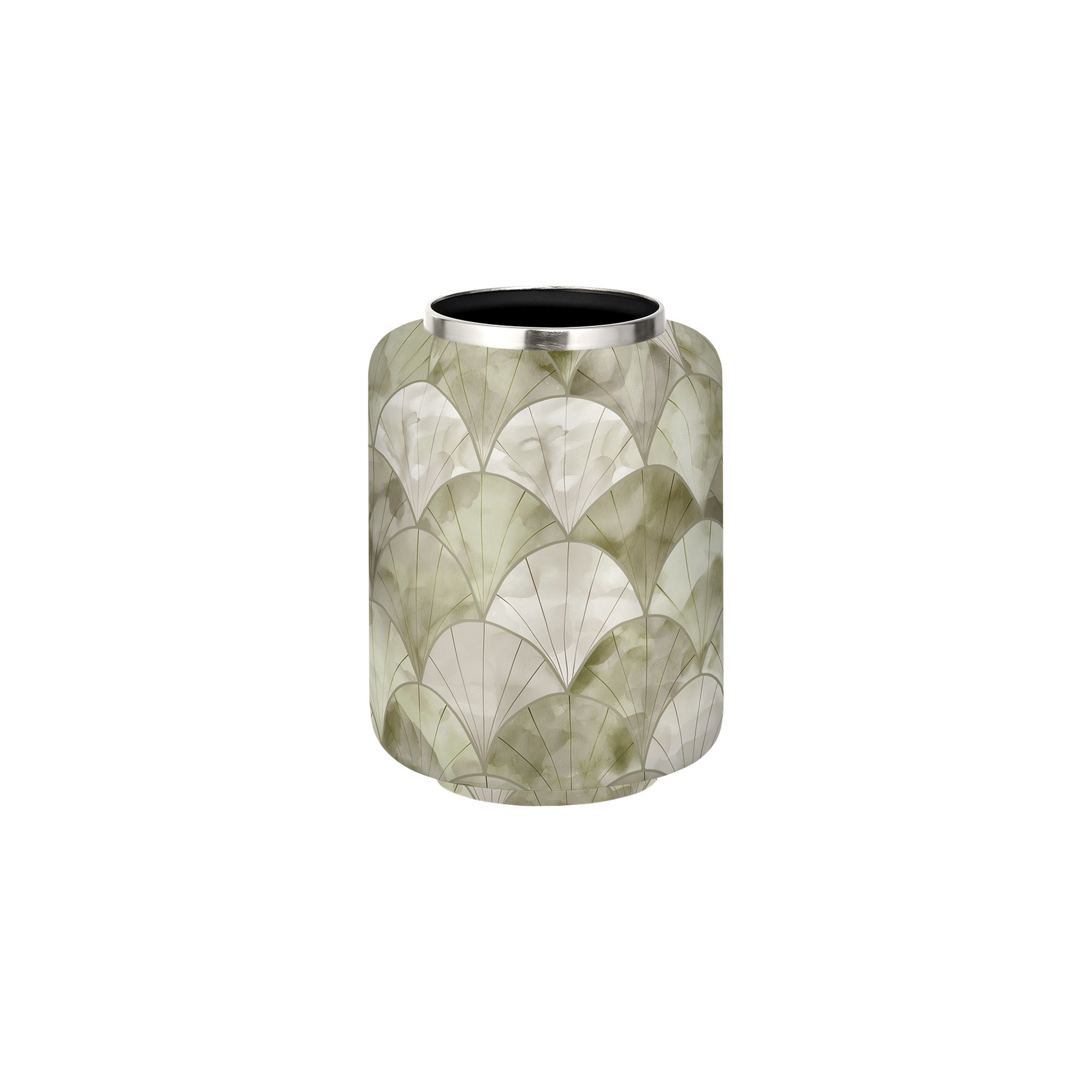 אגרטל אמייל Green Shell גובה 20 קוטר 15 ס"מ ברזל