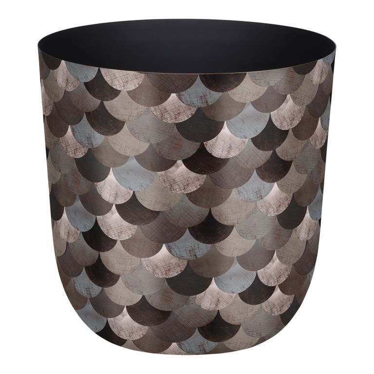 סט 3 אגרטלים אמייל Moca Shell גובה 22/19/16 ס"מ קטרים 20/18/15 ס"מ ברזל