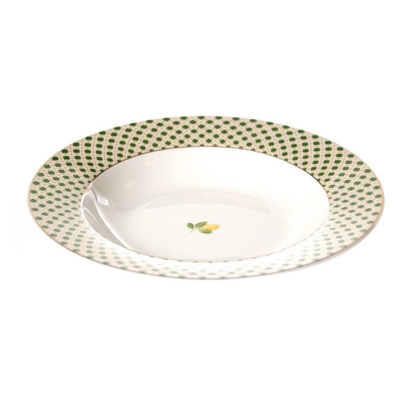 מערכת אוכל 18 חלקים Lemon /זהב קטרים 26/22/19 ס"מ New Bone China