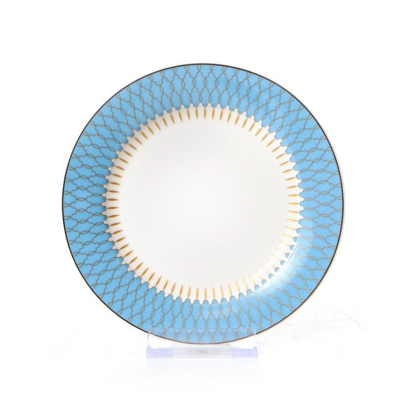 סט 6 צלחות עוגה Marine כחול/זהב New Bone China