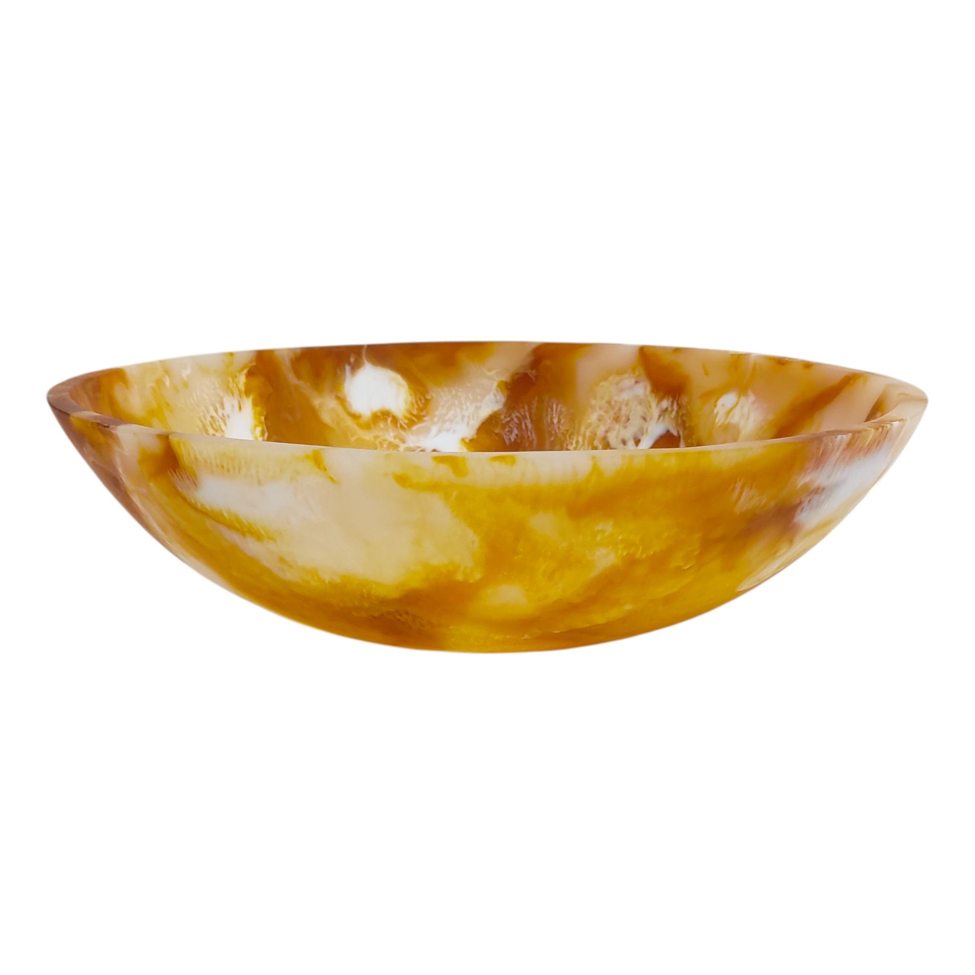 זוג קערות פולירזין חום טייגר קוטר 37.5 גובה 10 ס"מ