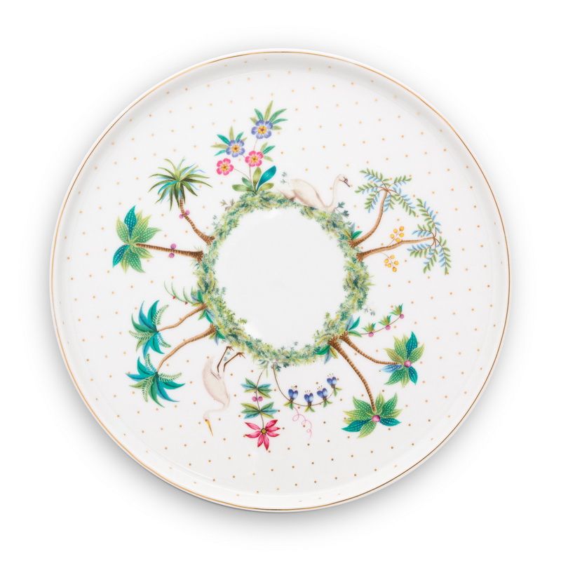 Jolie מגש לעוגה על רגל 21סמ לבן