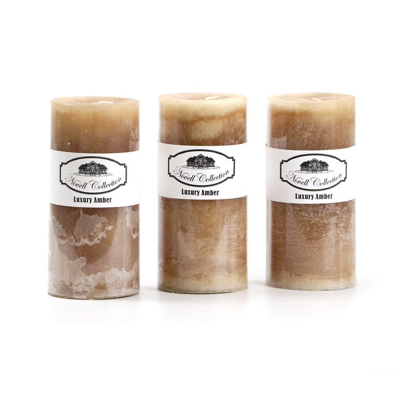 15/7 סט 3 נר ריחני אמבר יוקרתי