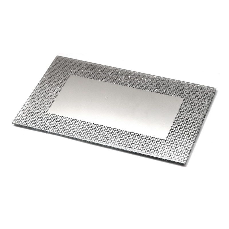 מגש מראה עיטור יהלומים כסף 17/27 ס"מ