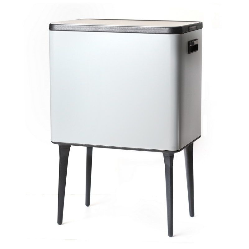 פח מתכת אפור 35 ליטר רוחב 45.5 גובה 68.5 ס"מ 4 רגליים