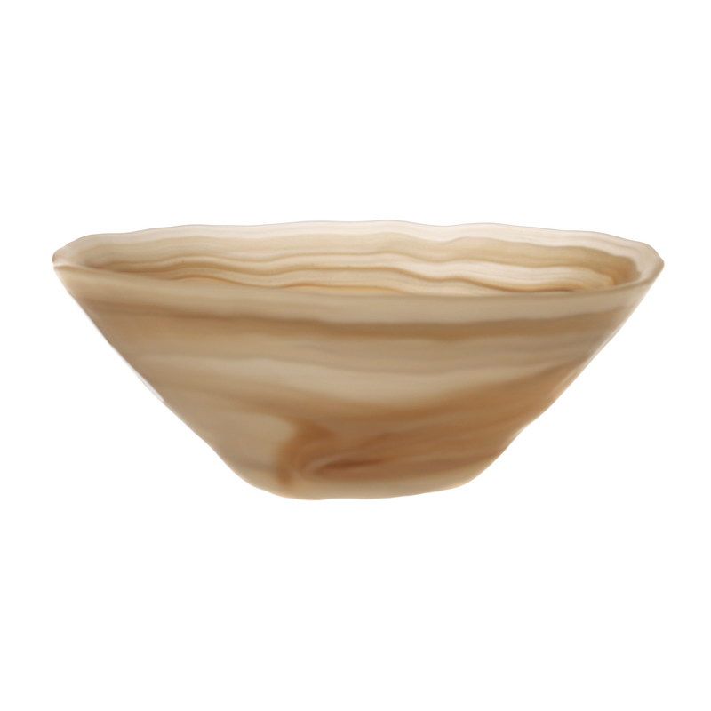 Ella amber סט 6 קעריות הגשה זכוכית קוטר 13.5 עומק 5 ס"מ