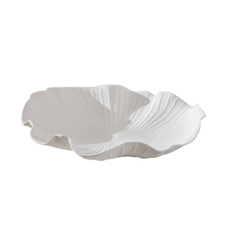 קערת קרמיקה White Ceramic handmade bowl dia.38h7cm מבית Novell collection