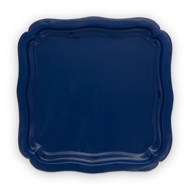 Royal white מגש אמייל מלבני כחול 40/40סמ home decor