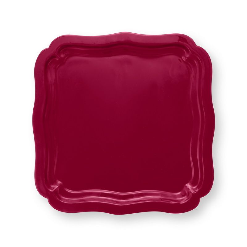 מגש אמייל מלבני Home Deco ורוד 40/40סמ