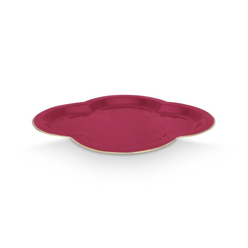 מגש אמייל Home Decor פרח ורוד כהה 31/36סמ
